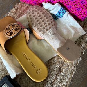 Tory Burch Leather Slides